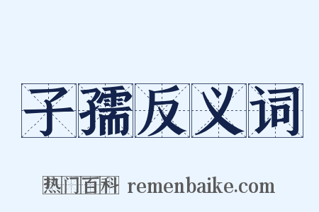 子孺反义词是什么意思的图片